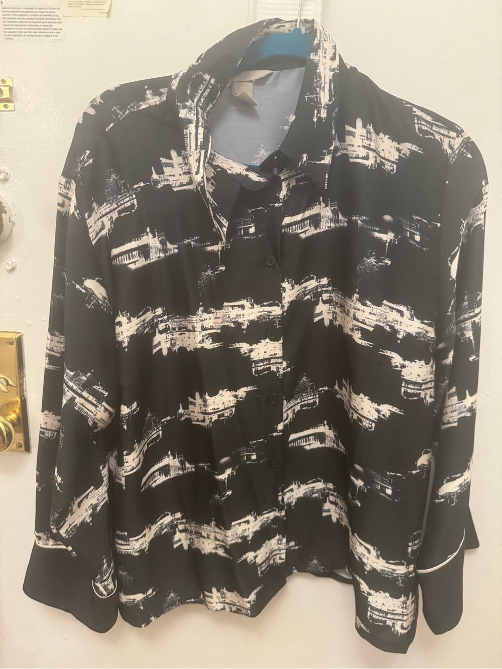 H&M Dark Navy Layered Blouse - Picture 2 of 5